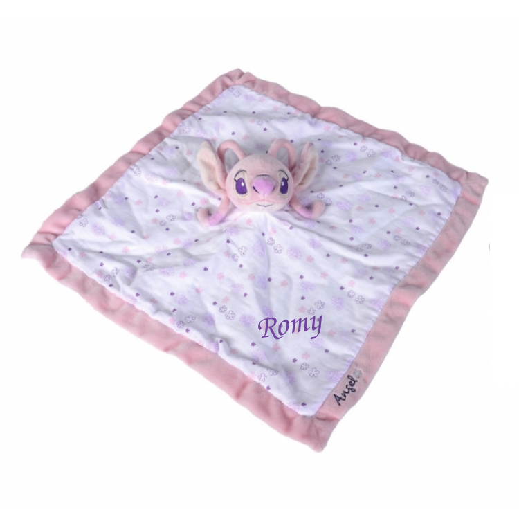  - angel stitch comforter swaddle  white pink 40 cm 